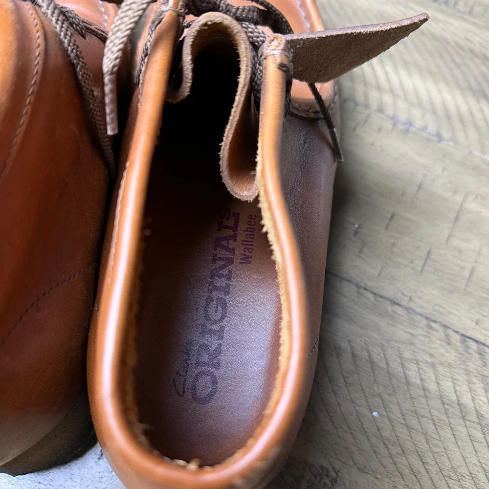 Clarks Originals Wallabees Men's Brown Leather Chukka Boots 7M‎